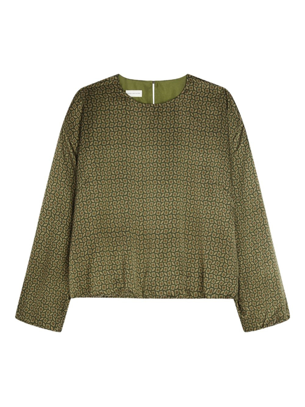 geometric-pattern blouse - 1