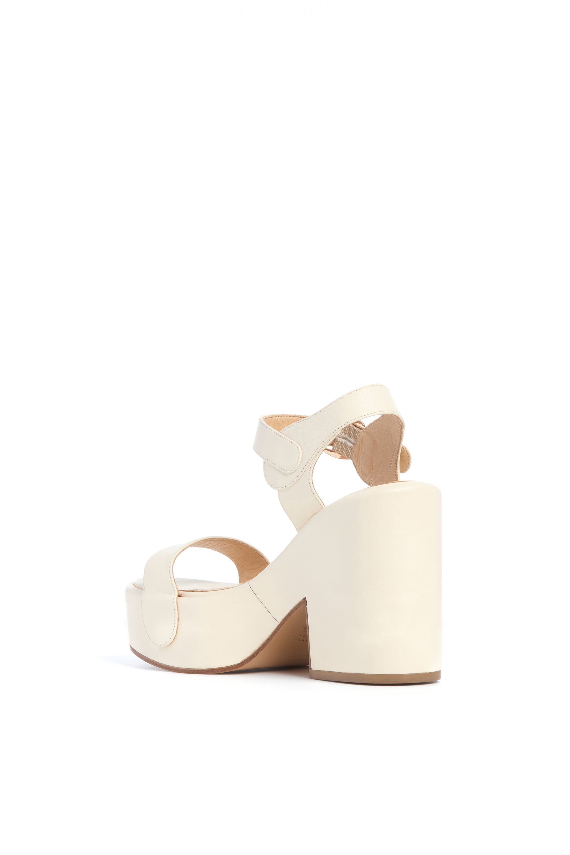 Iris Platform Sandal in Cream Leather - 3