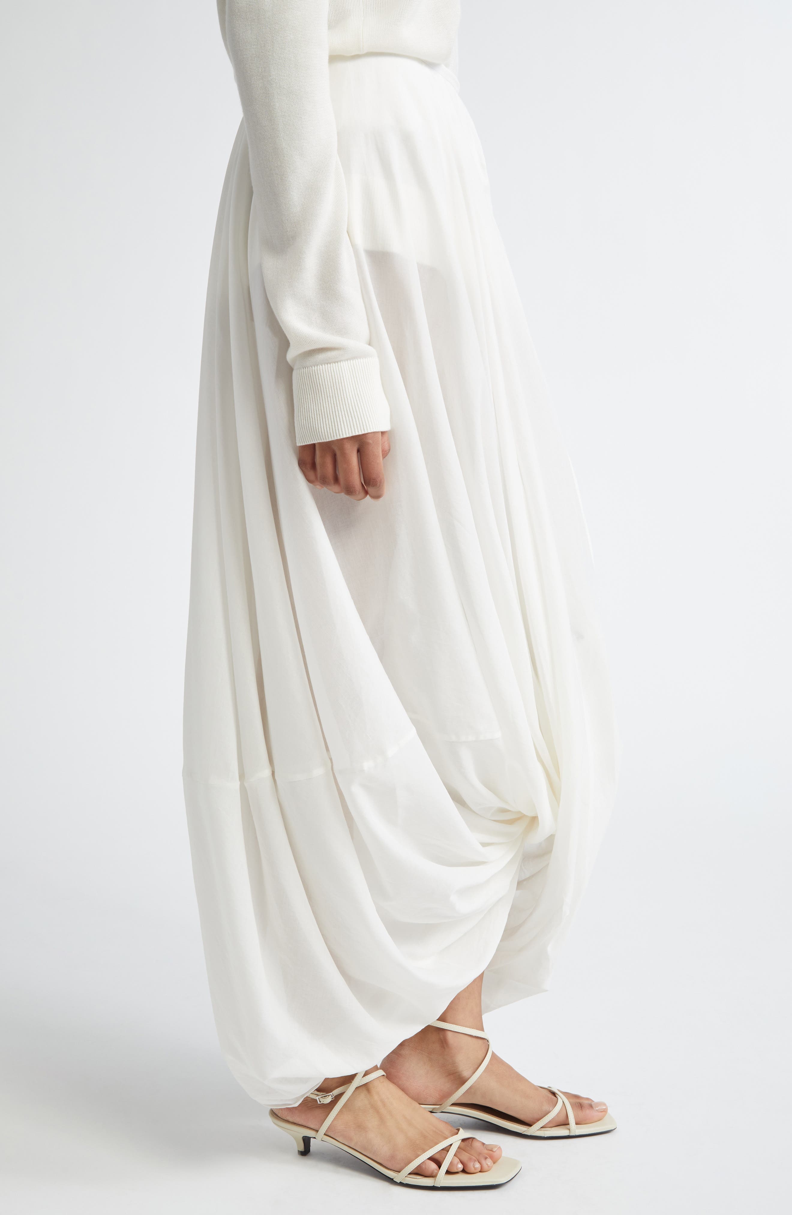 TOTEME Cocoon Maxi Skirt in White at Nordstrom - 4