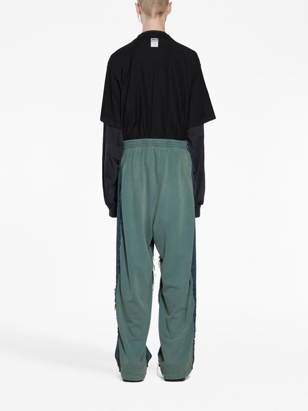 wide-leg panelled jeans - 4