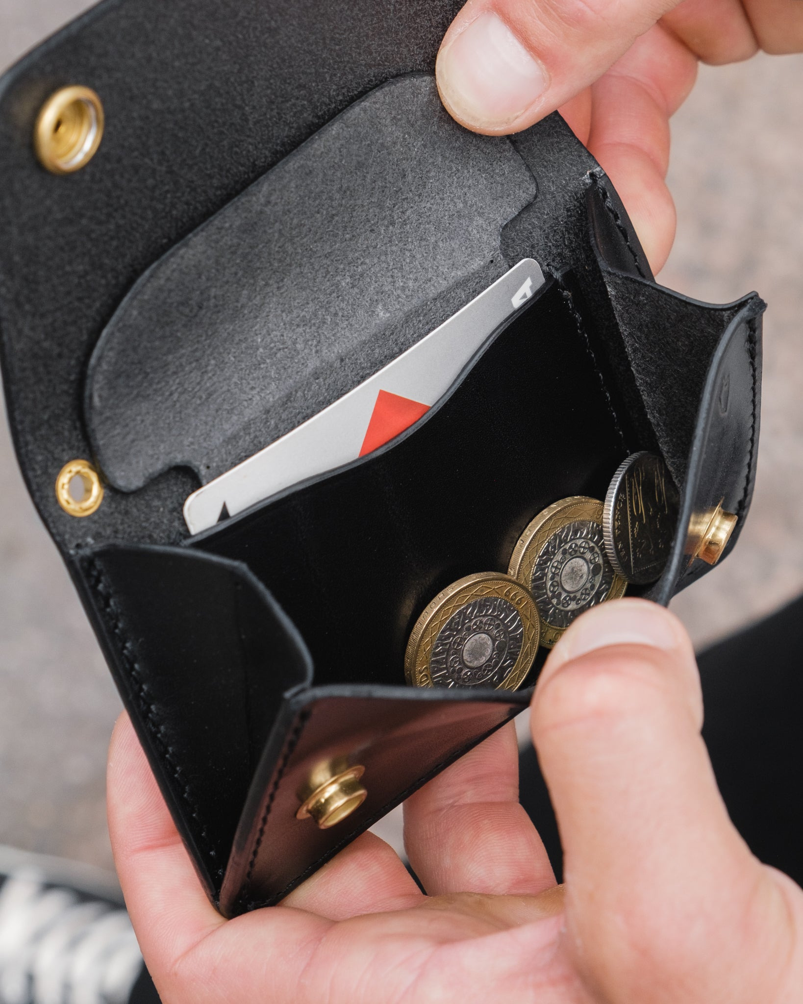 IHG-086-BLK Mini Trucker Wallet - Black - 2