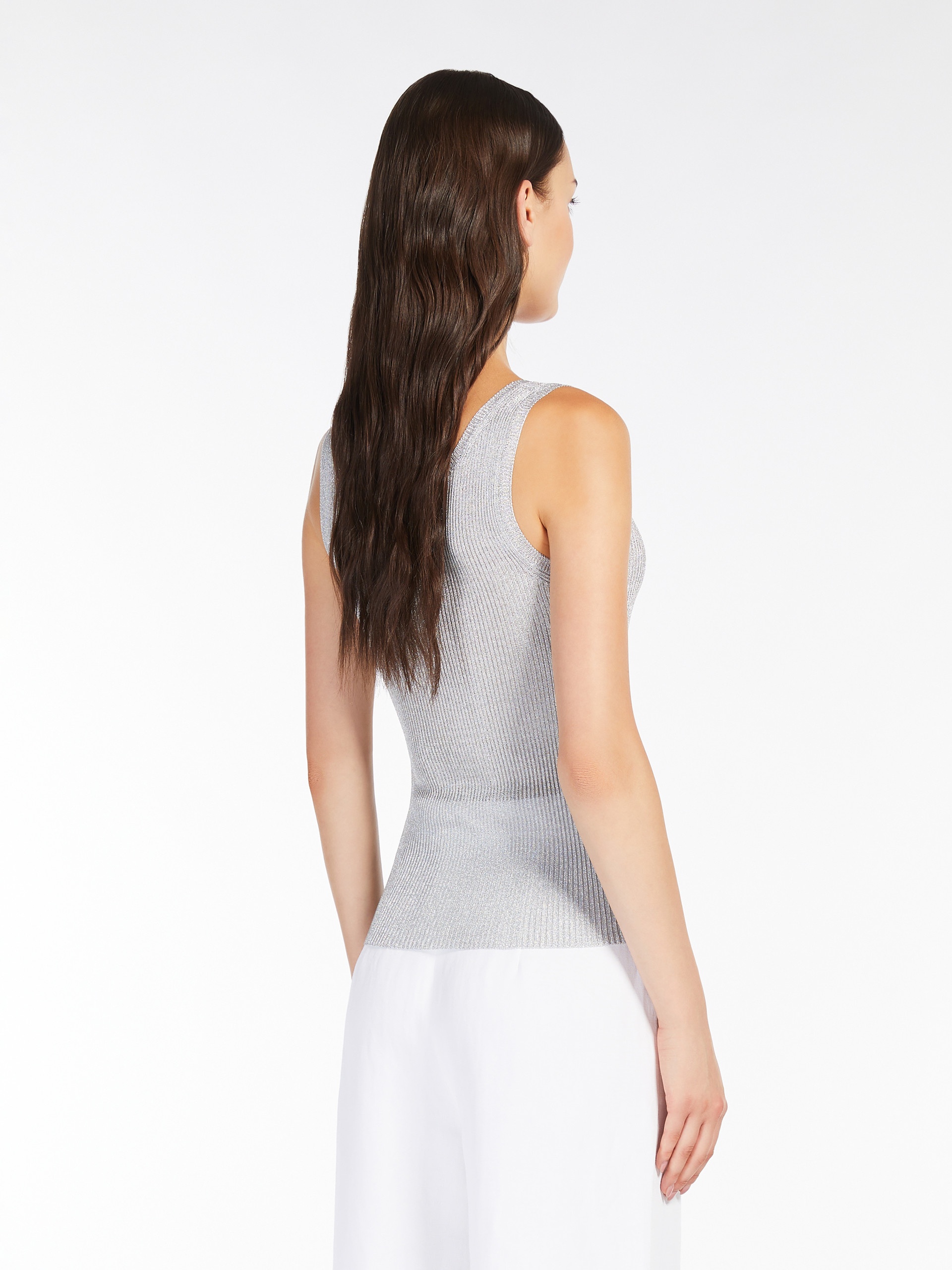 HARDY Rib-knit viscose and lurex top - 4