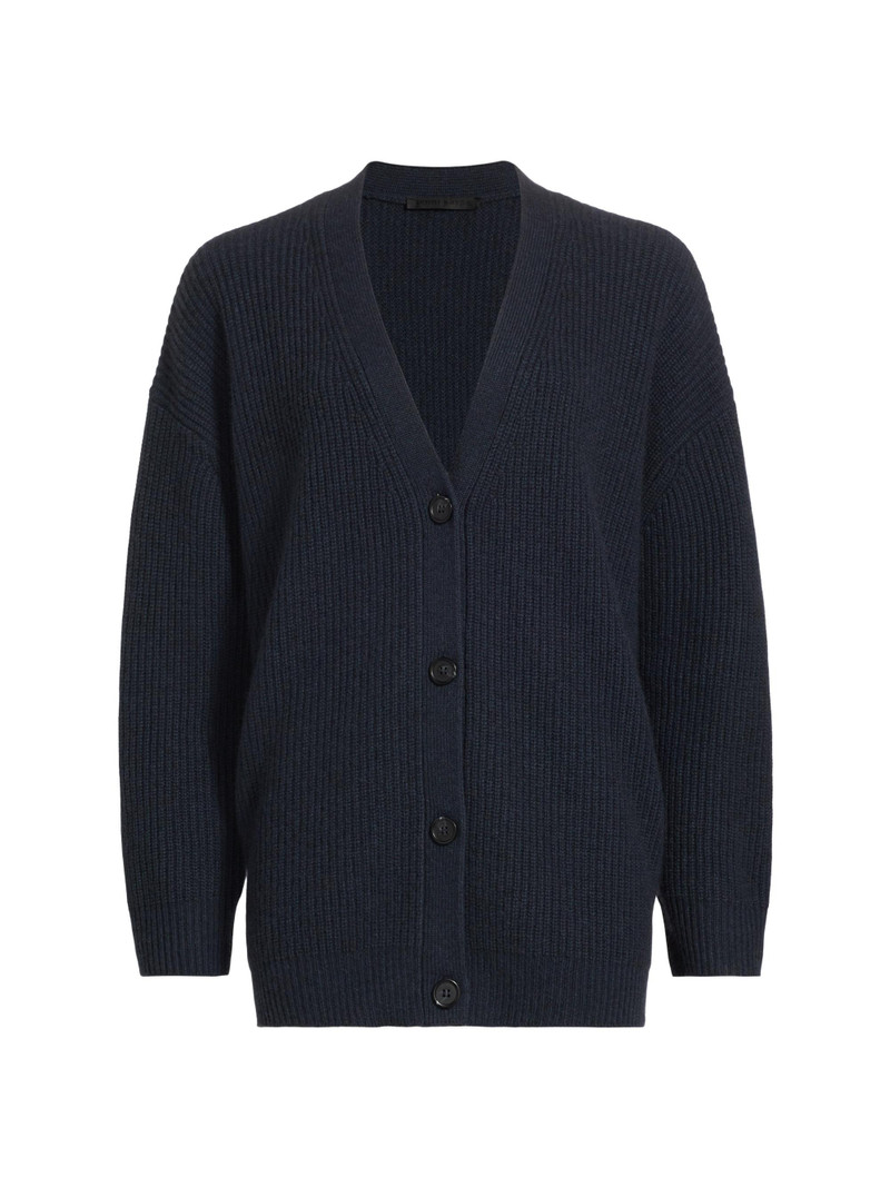 Women's Cashmere Cocoon Cardigan - Heather Navy 1