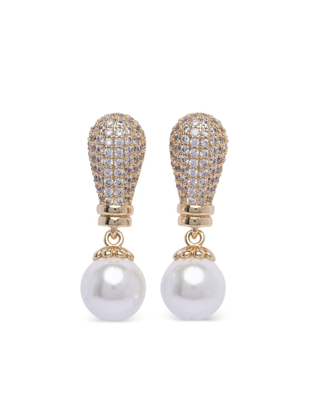 crystal-embellished earrings - 1