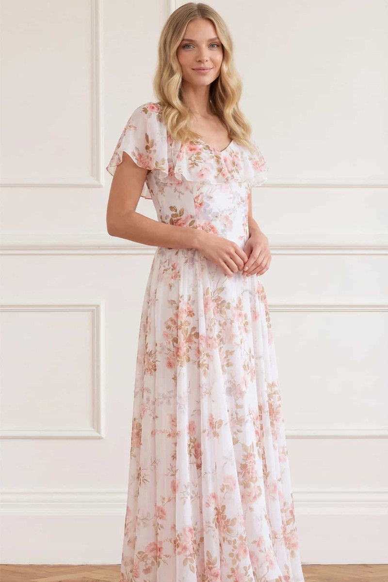 Needle & Thread Summer's Rose Georgette Ankle Gown outlook