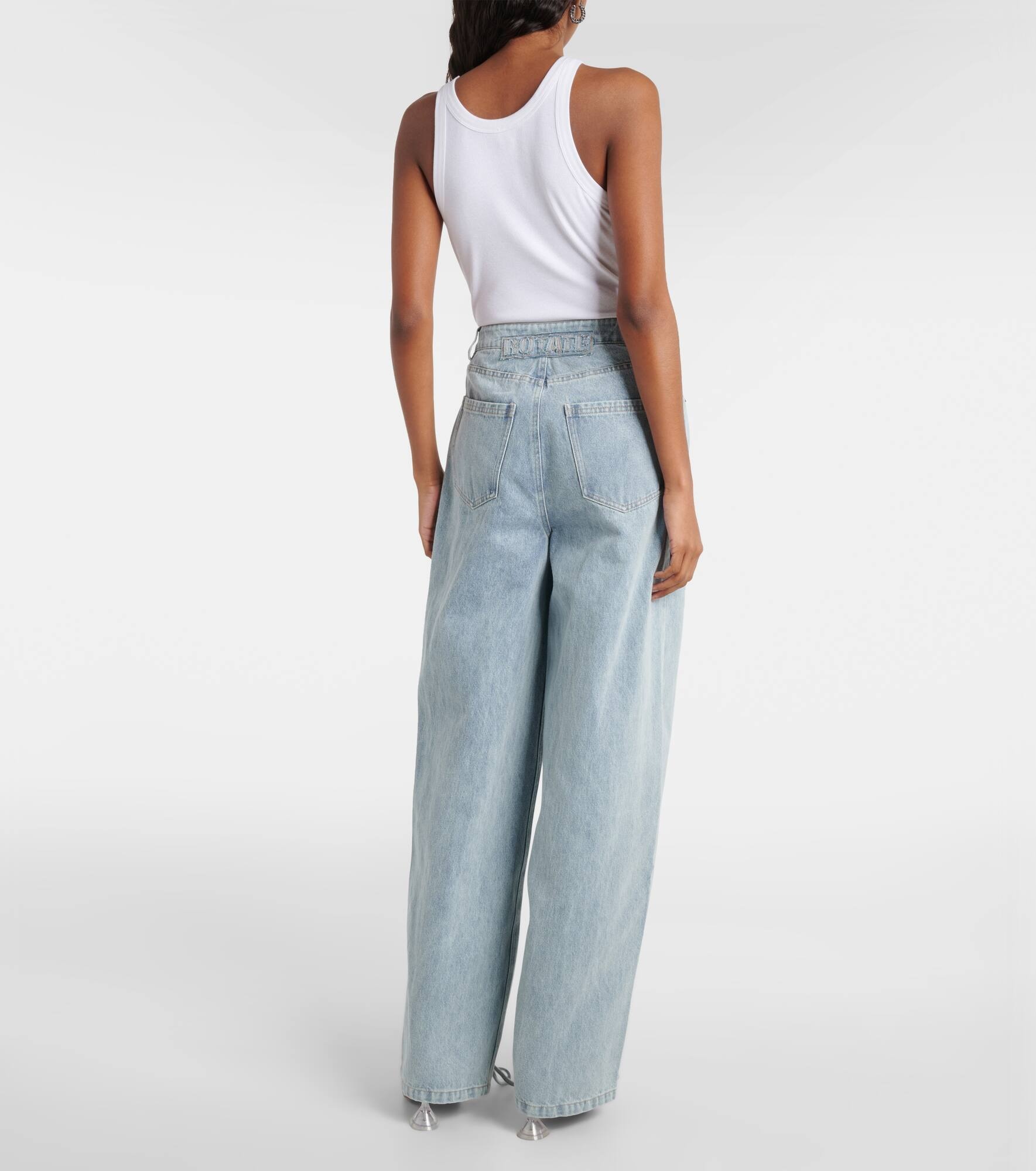 Lace-detail straight jeans - 3