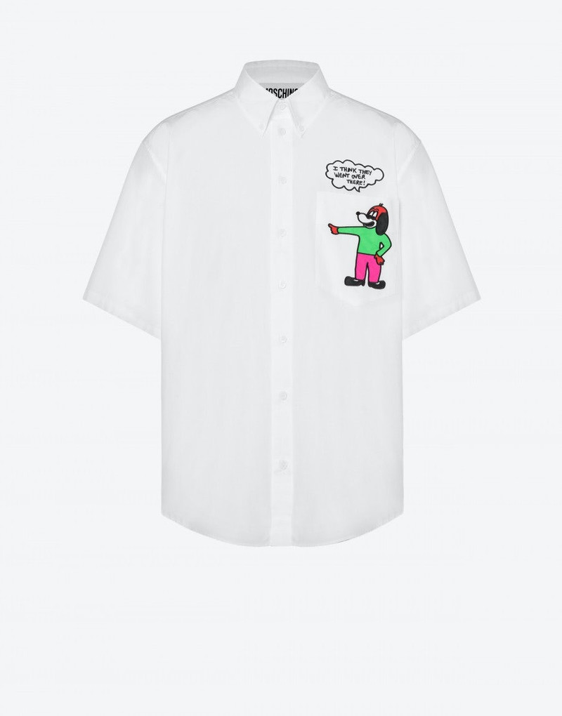 MOSCHINO COMICS CHARACTERS POPLIN SHIRT 1