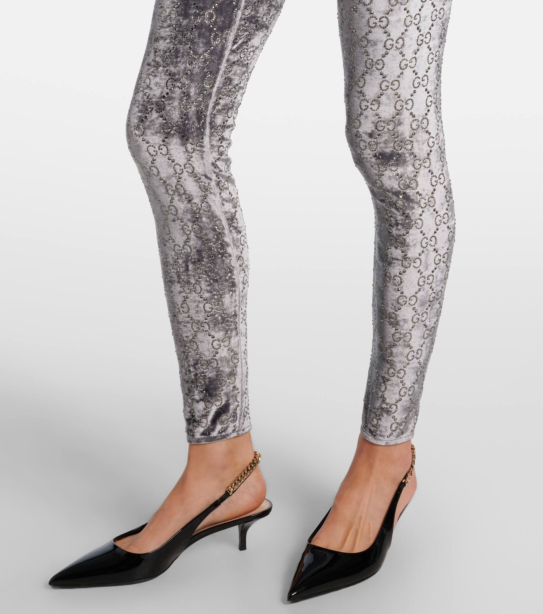 GG Crystal velvet jumpsuit - 6