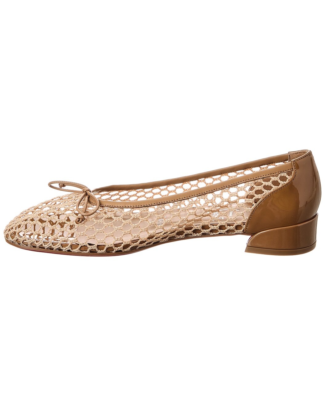 Christian Louboutin Sweetie Jane Mesh & Patent Ballerina Flat - 2
