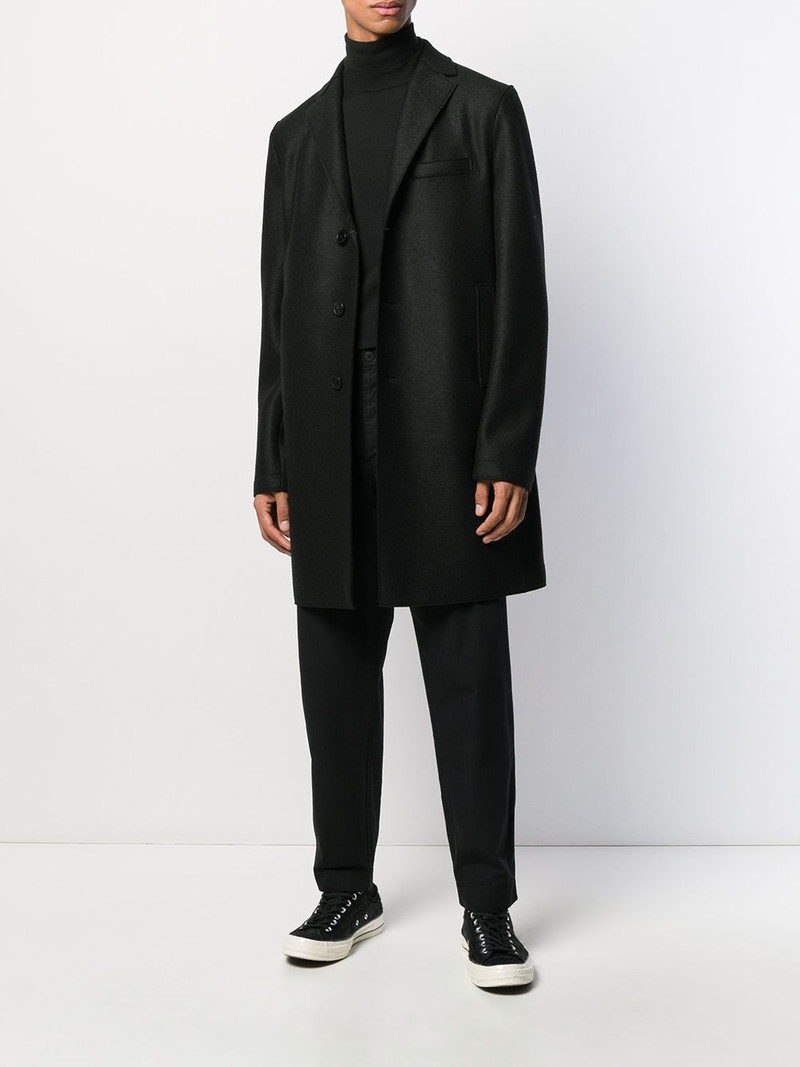 Harris Wharf London midi single breasted coat outlook