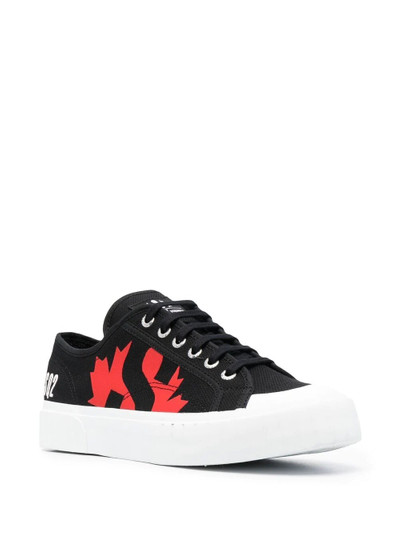 DSQUARED2 x Superga maple leaf-print sneakers outlook