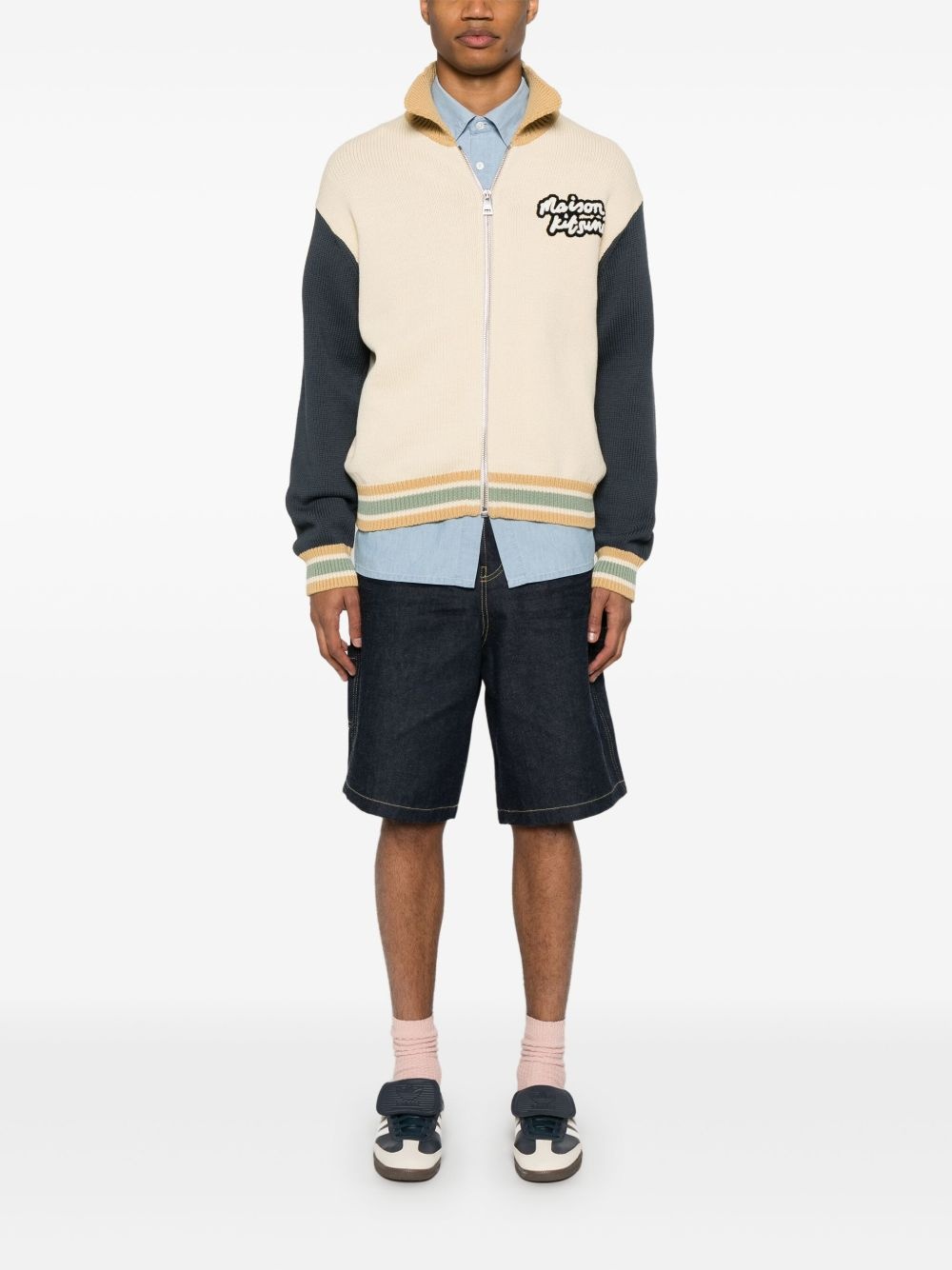 knitted college cardigan - 2
