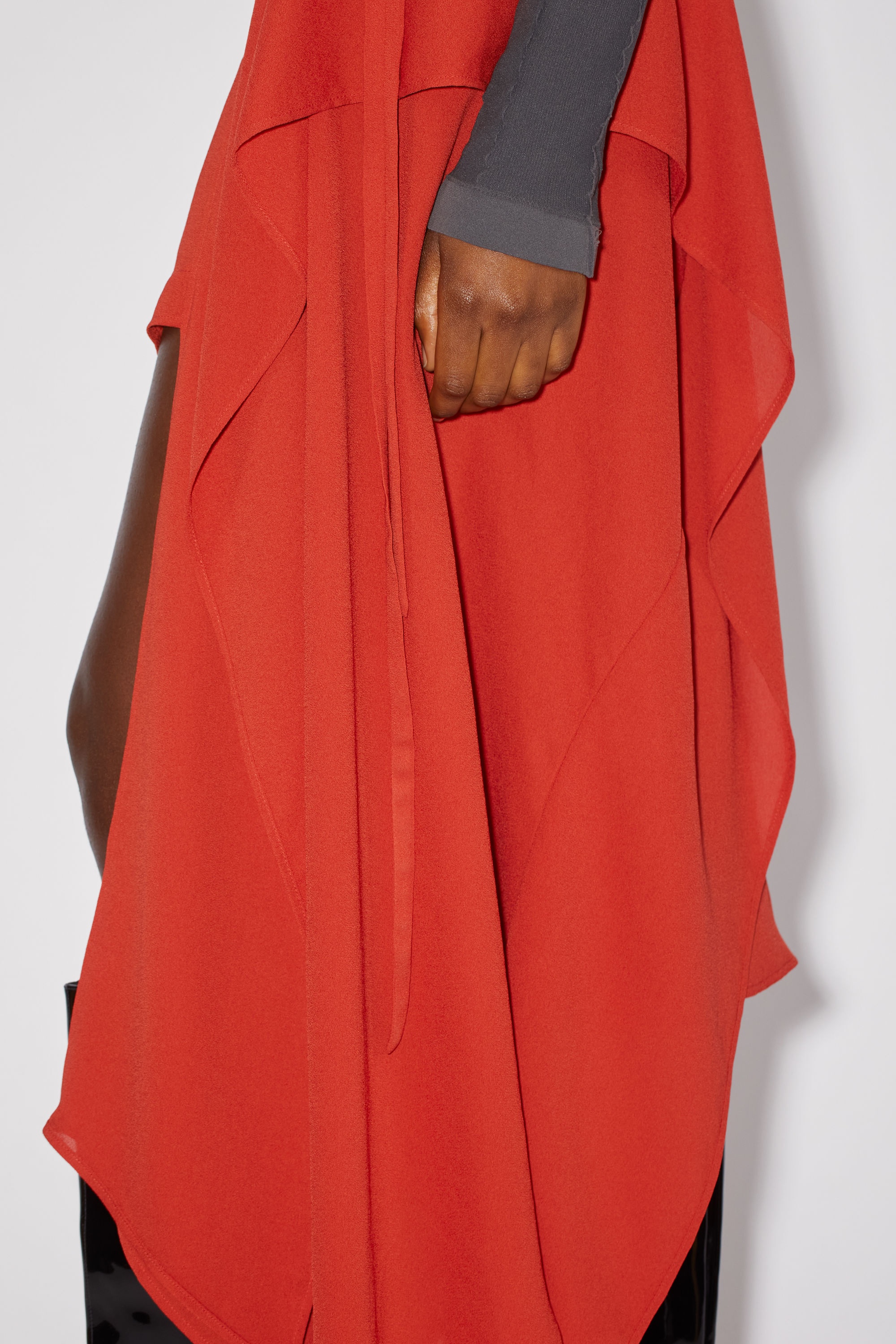 Draped skirt - Red - 5