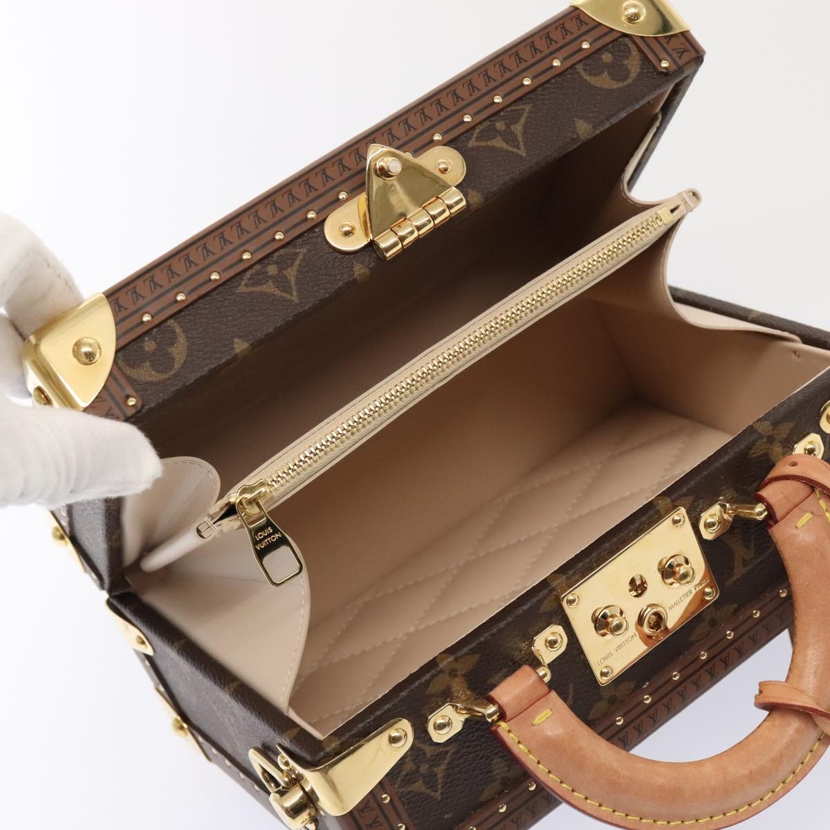LOUIS VUITTON Monogram Petite Vallees Hand Bag M20468 - 10