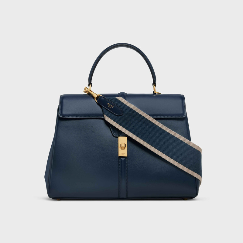 CELINE Short Strap in textile and calfskin outlook