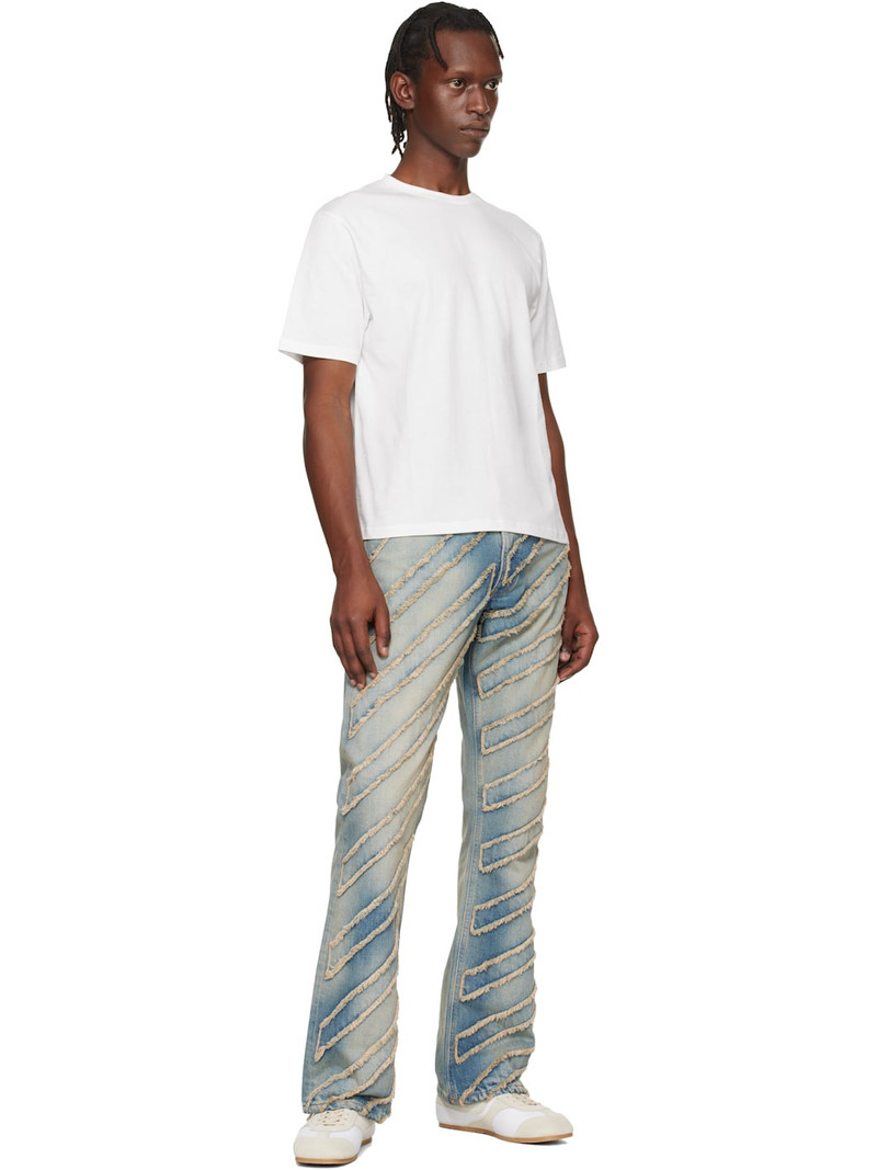 Off-White Blue Diag AO Skinny Flare Jeans outlook