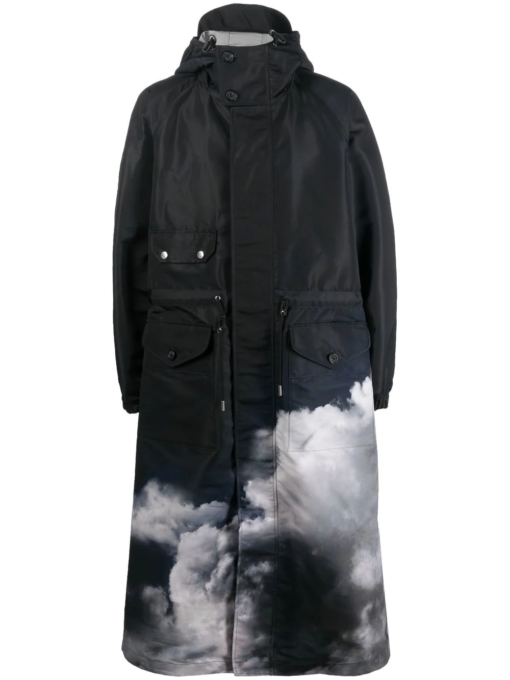 cloud-print oversize coat - 1