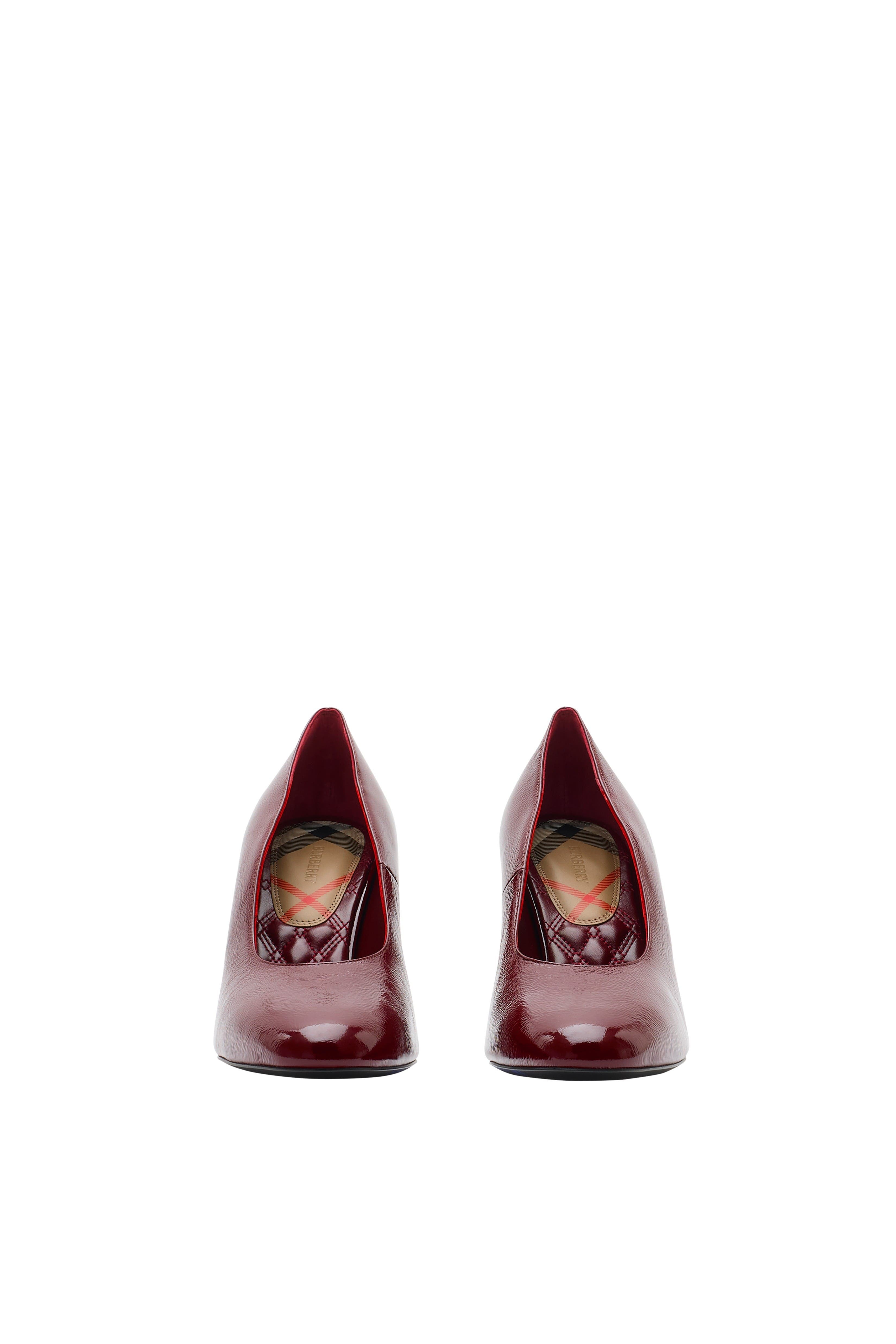 burberry Check Suede Trinket Pumps in Fig at Nordstrom - 2