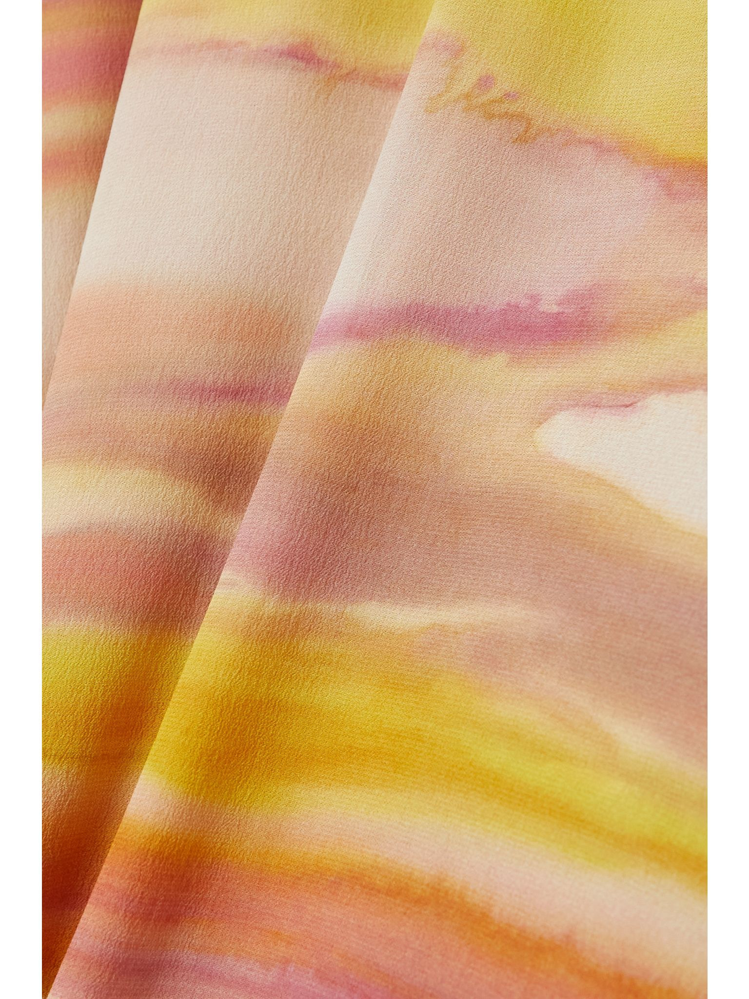 Cillia striped silk-chiffon maxi dress Yellow - 4