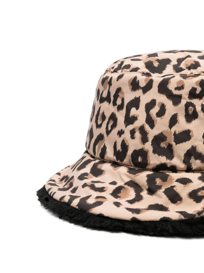 Yves Salomon leopard-print bucket hat outlook