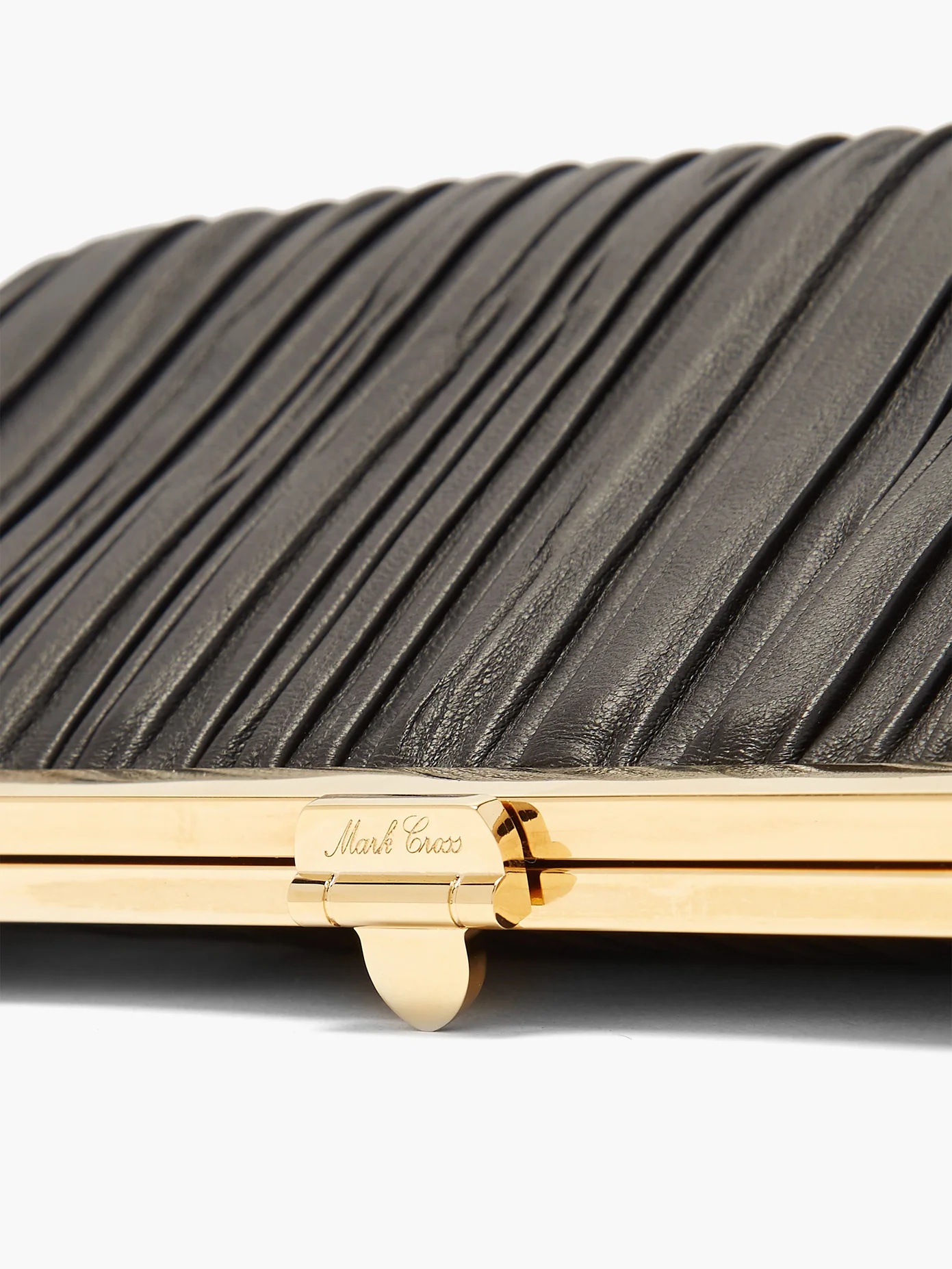 Susannah pleated nappa-leather clutch - 6