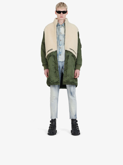 Givenchy Military parka in sheep lining and nylon outlook