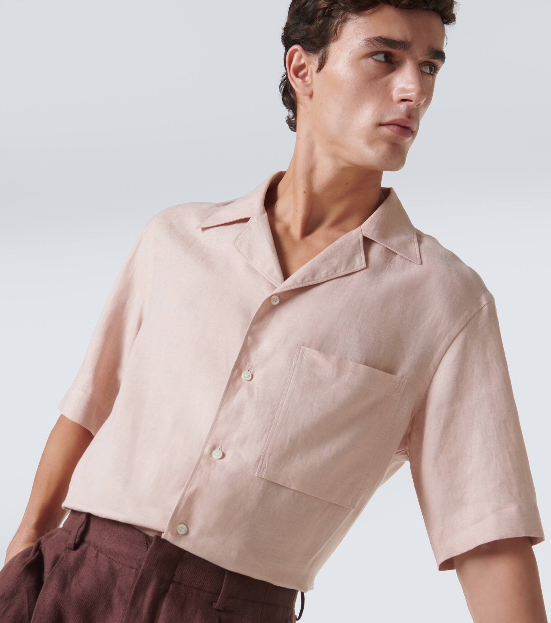 Federico linen bowling shirt - 5