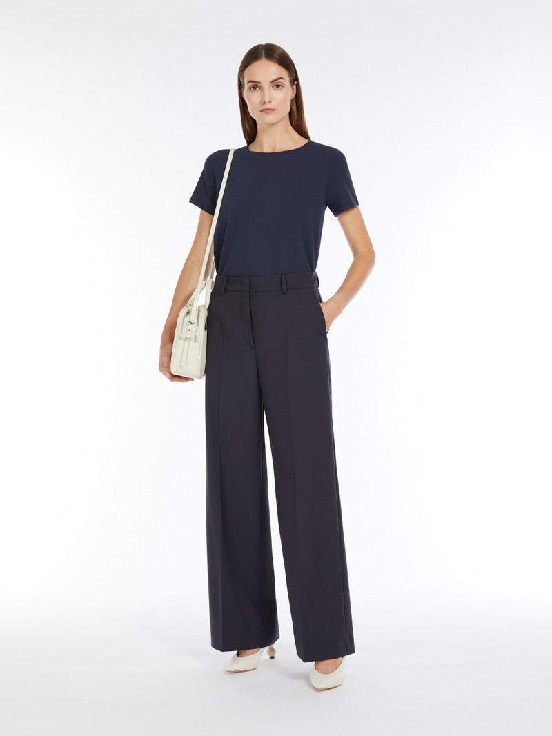 WEEKEND Max Mara VISIVO Wool canvas palazzo trousers outlook