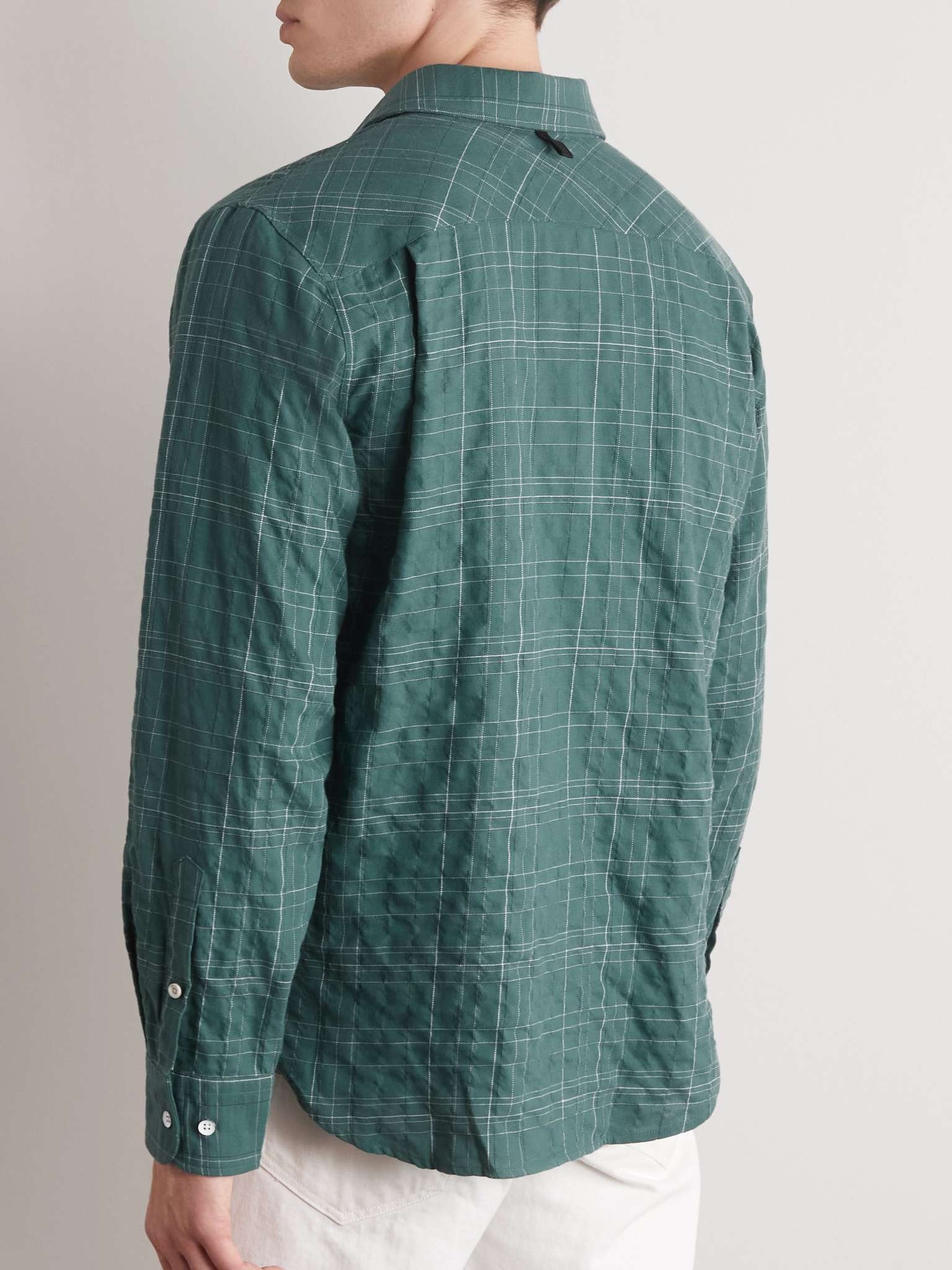 Gus Checked Cotton-Blend Flannel Shirt - 4