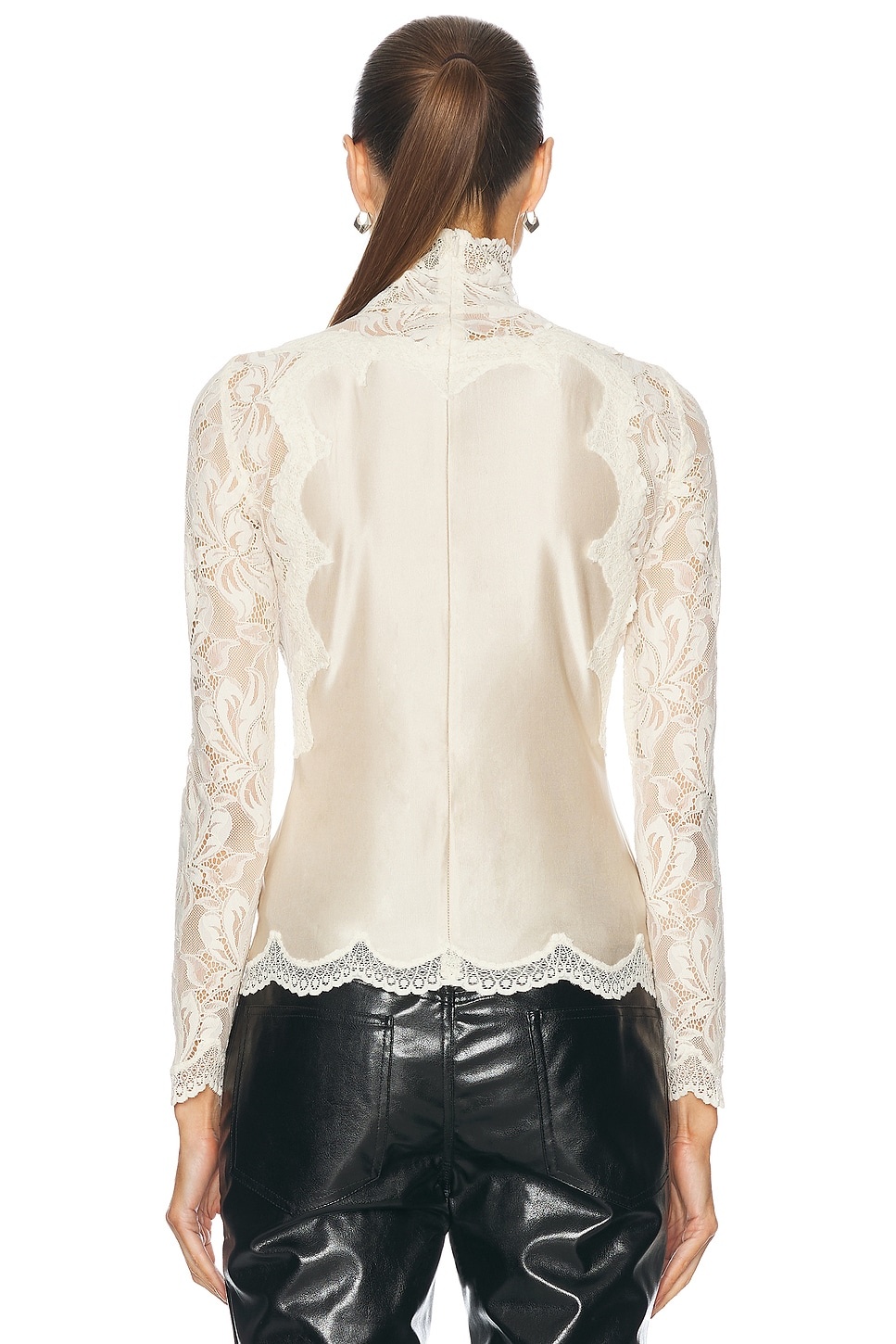 Lace Turtleneck Top - 3
