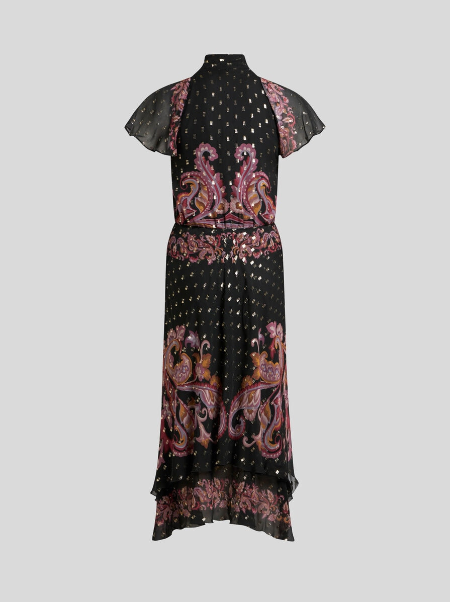FIL COUPÉ SILK MIDI DRESS - 5