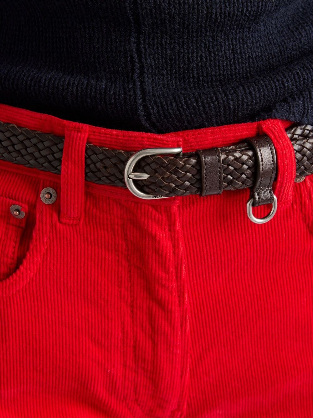 braided leather belt - 3