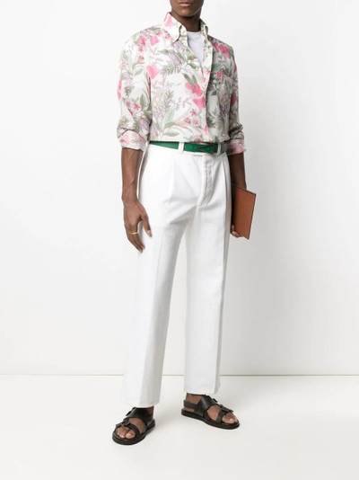 TOM FORD floral-print button-down shirt outlook