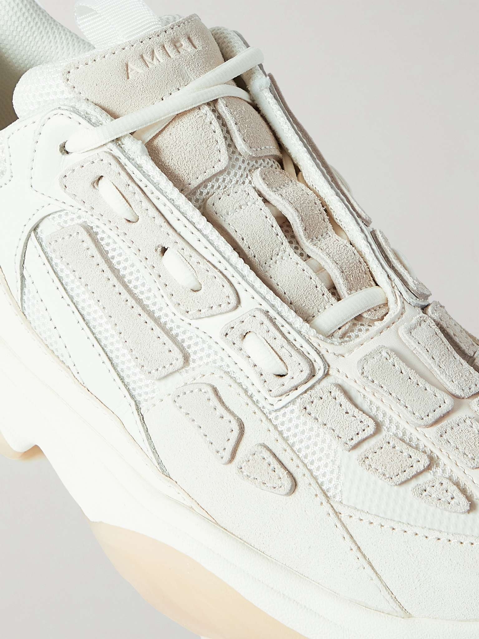 Bone Runner Leather and Suede-Trimmed Mesh Sneakers - 6