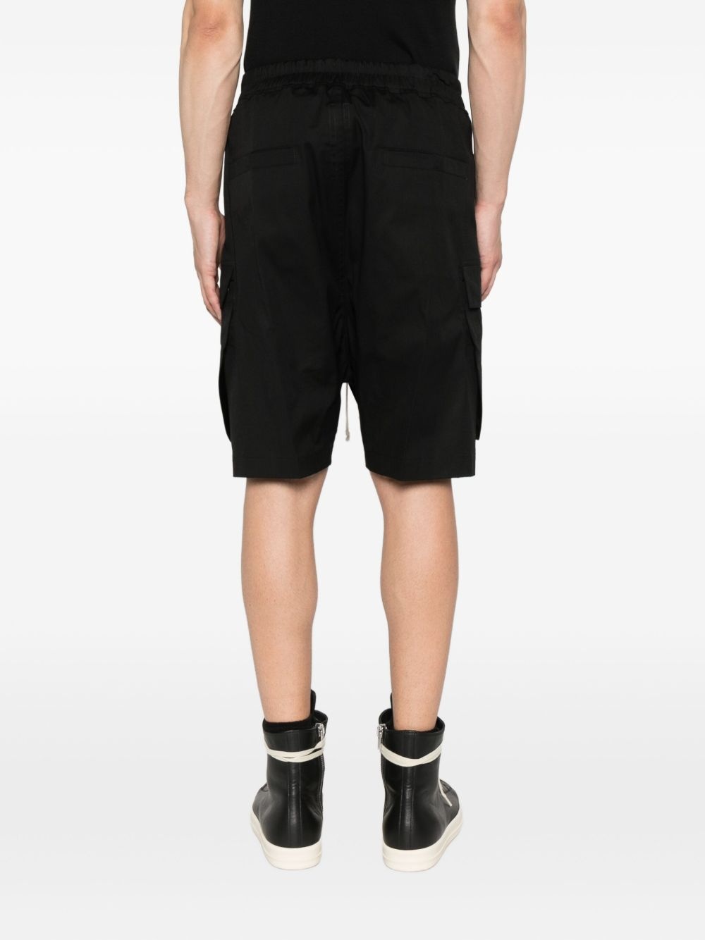 drawstring cargo shorts - 4