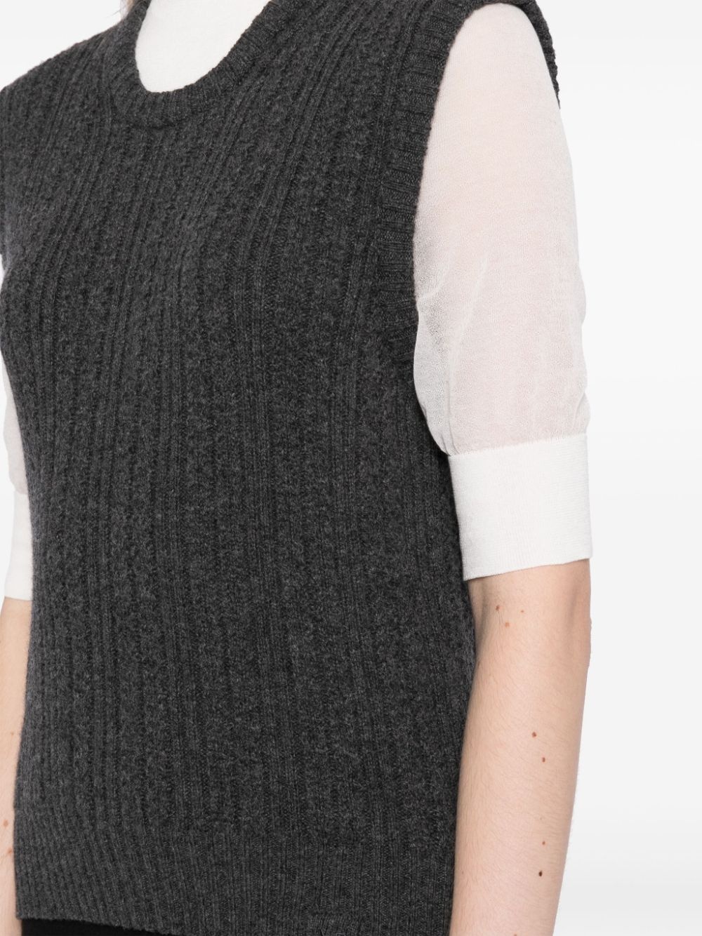 mock-neck knitted top - 5