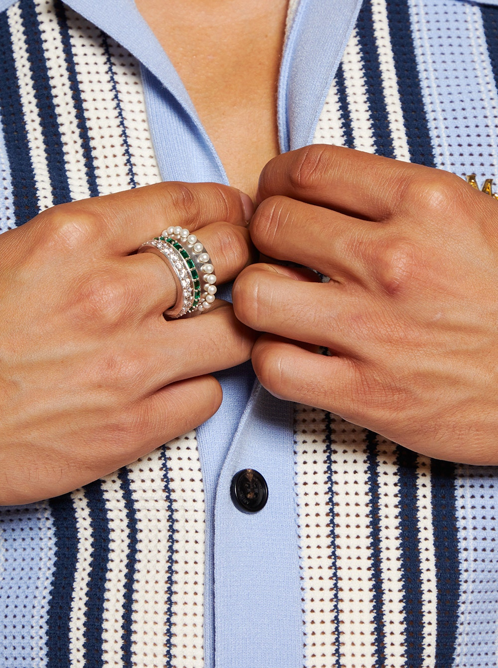 The Thick Layered Ring White Gold - 2