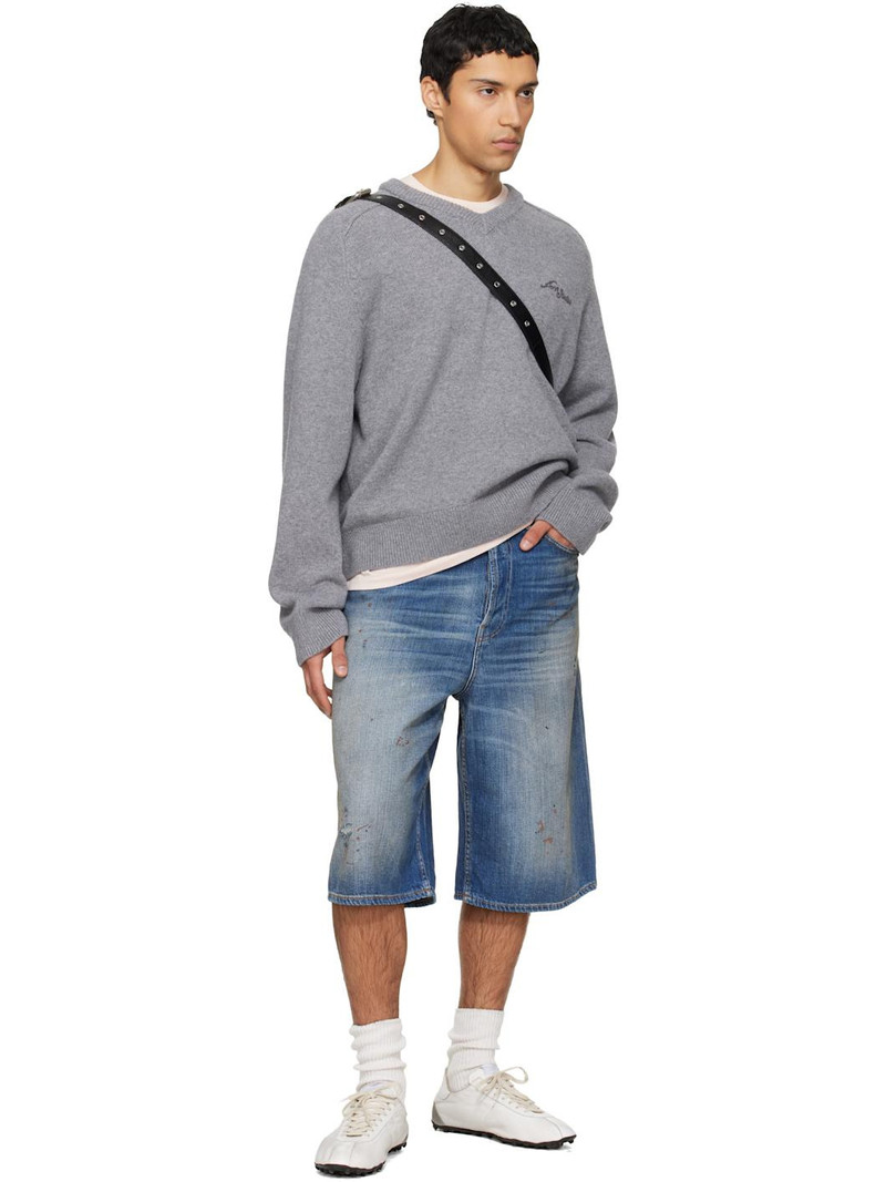 Acne Studios Blue Faded Denim Shorts outlook