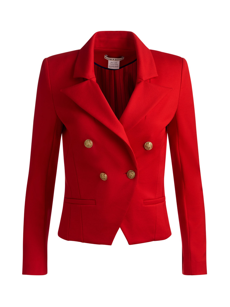 SABLE DOUBLE BREASTED CROPPED BLAZER 1