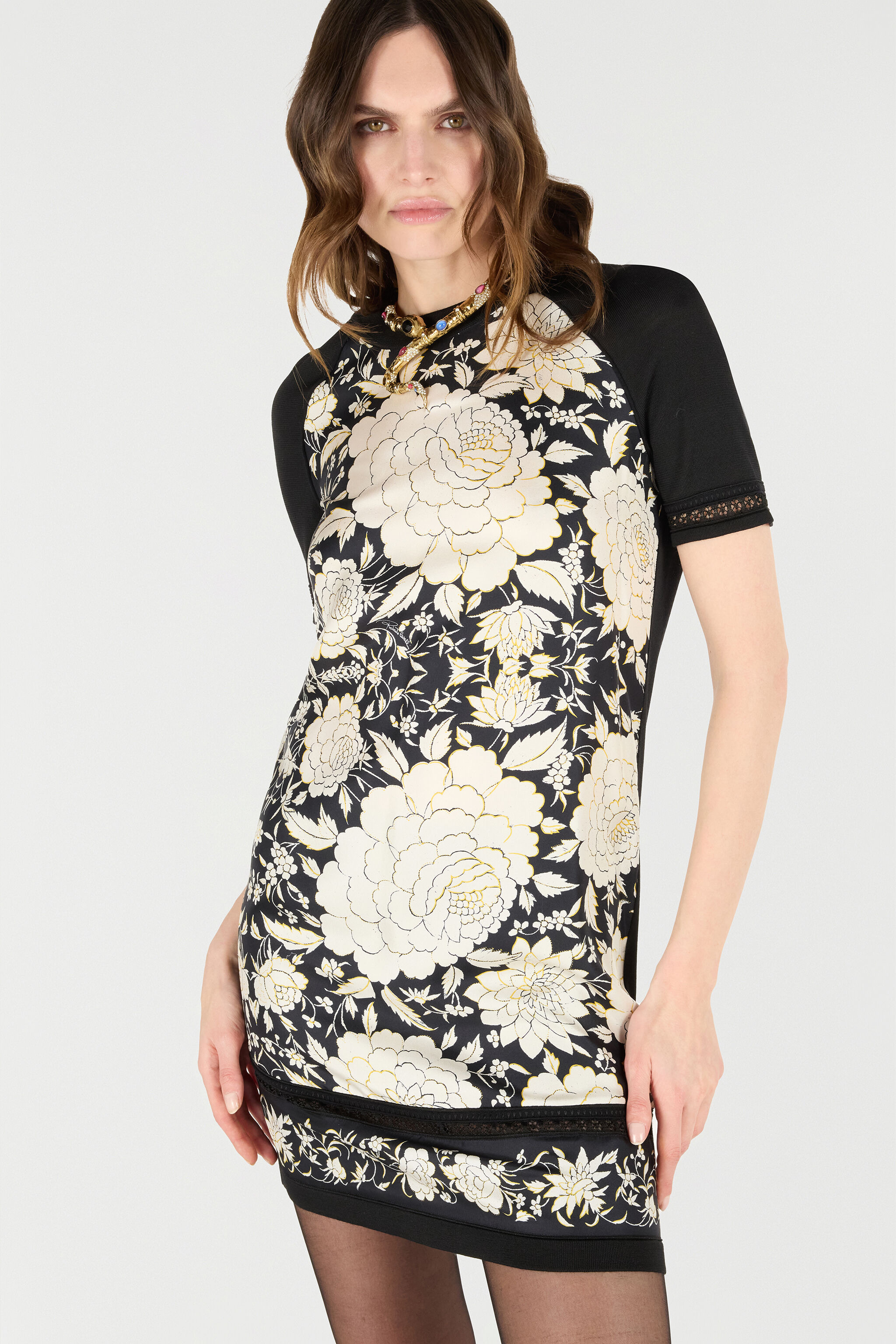 Mini Dress With Floral Print - 6