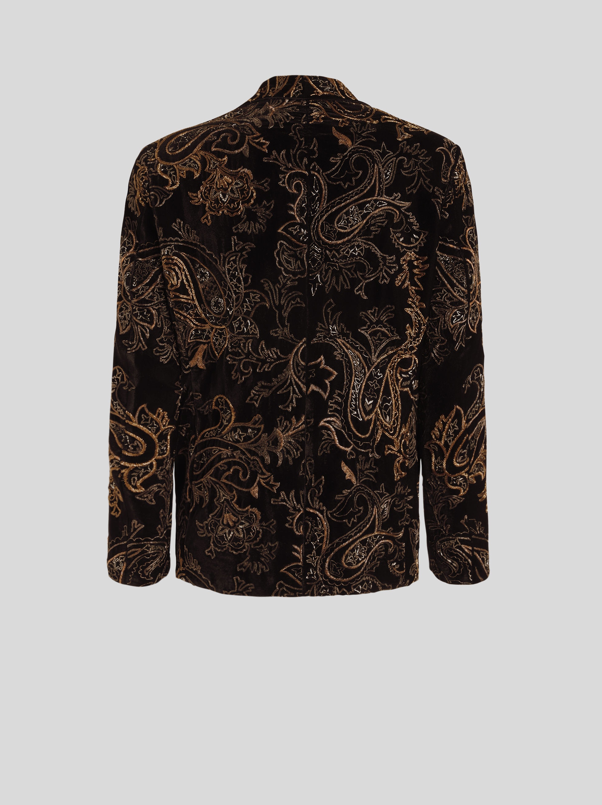 SEMI-TRADITIONAL JACKET EMBROIDERED WITH PAISLEY PATTERNS AND ROSE - 5