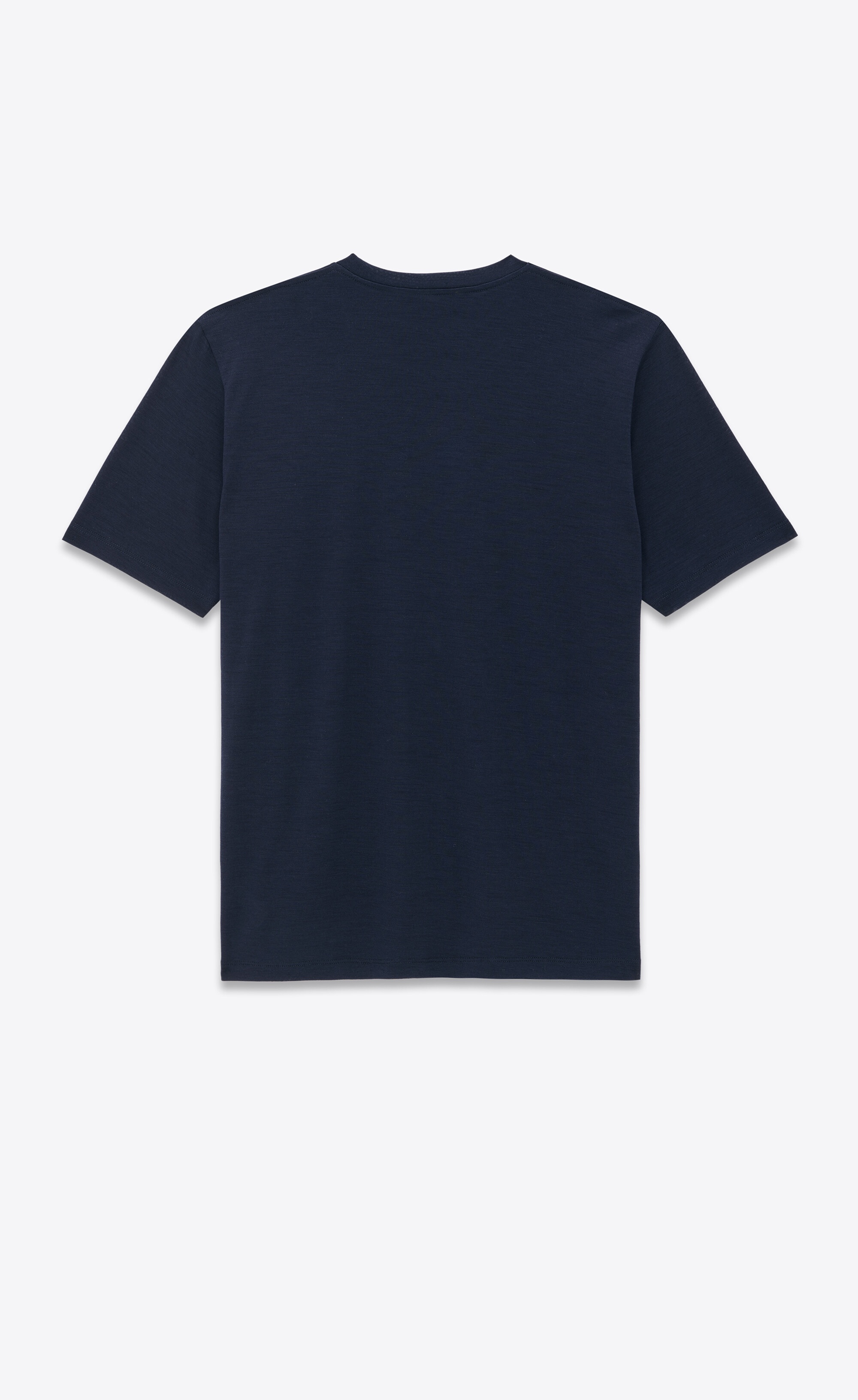 logo-embroidered wool-silk blend T-shirt - 3
