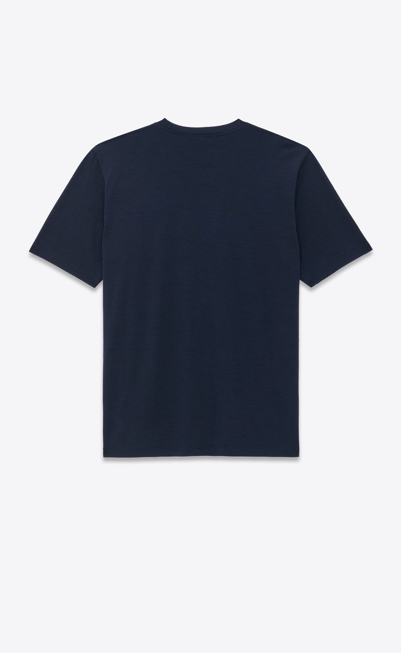 SAINT LAURENT cassandre t-shirt in wool and silk jersey outlook