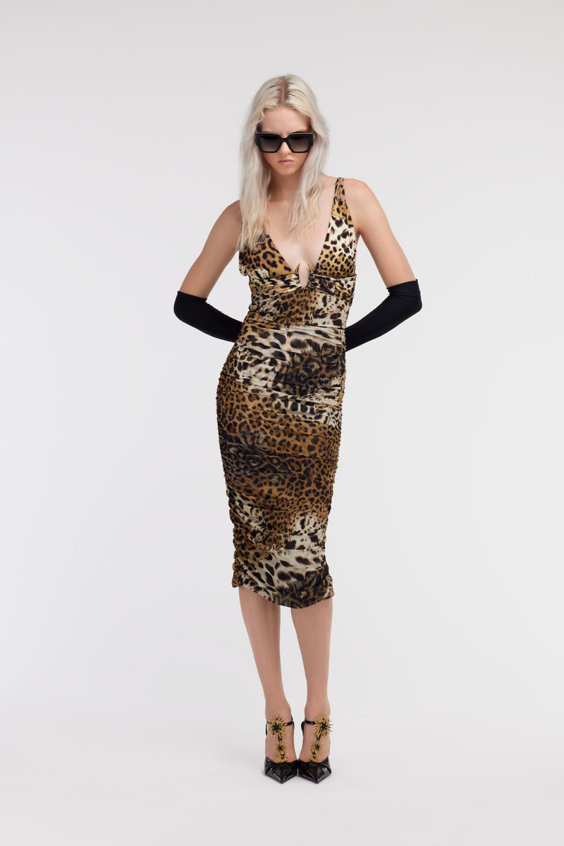 Roberto Cavalli Jaguar Skin print dress outlook