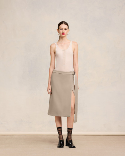 AMI Paris MIDI BELTED SKIRT WITH SLIT outlook