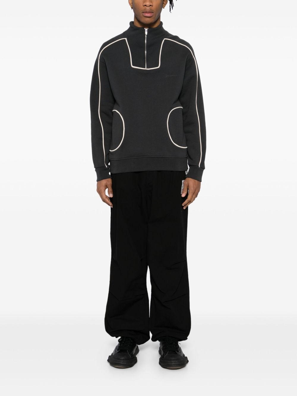 cotton wide-leg pants - 2