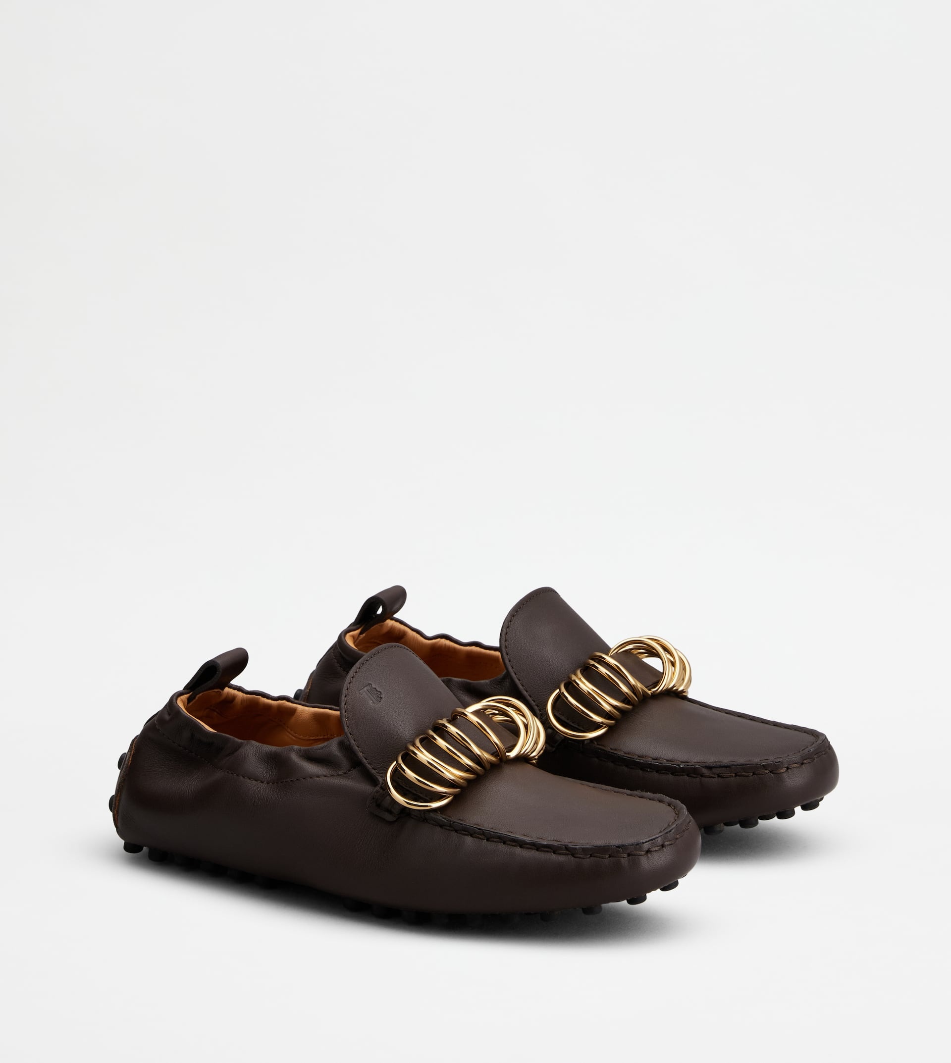 GOMMINO DRIVING SHOES IN LEATHER - BROWN - 2