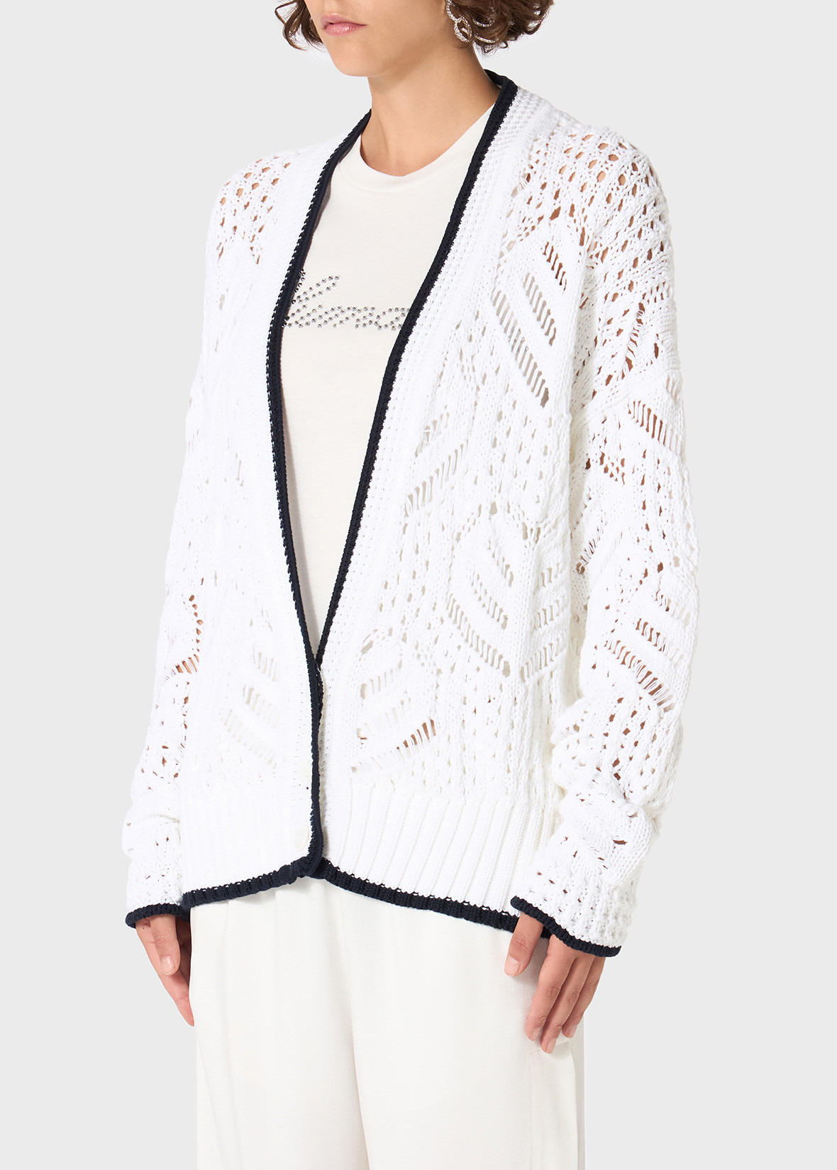 OPENWORK COTTON CARDIGAN - 5