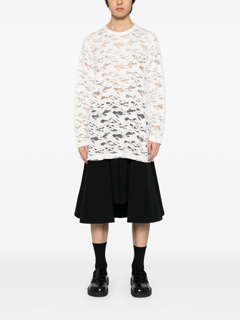 Comme des Garçons Homme Plus lace embroidery t-shirt outlook