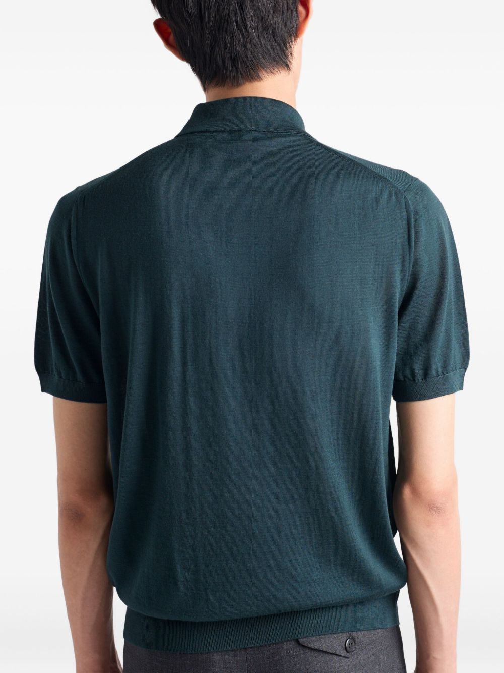 embroidered wool polo shirt - 3